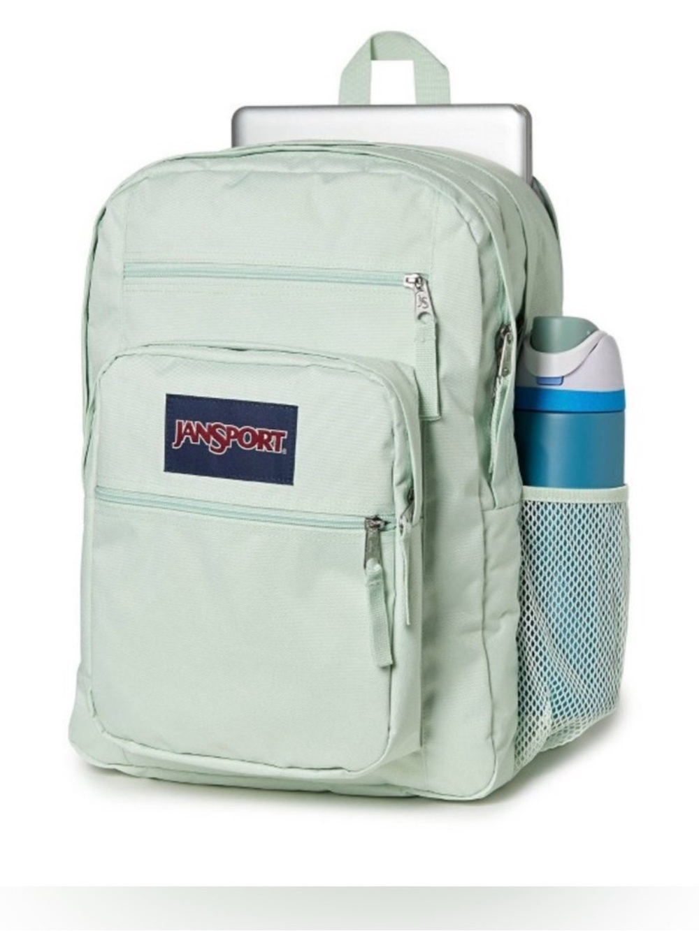 JanSport Big Student Cargo 17” Backpack Fits 15” Laptop Fresh Mint.